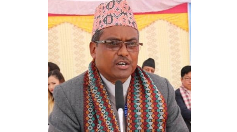 लुम्बिनी प्रदेशका प्रवक्ता एवं भौतिक पुर्वाधार विकास मन्त्री बैजनाथ चौधरी।